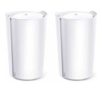 Tp-Link DECO X95(2-PACK) tīkla veida Wi-Fi sistēma Trīskāršā frekvenču josla (2.4 GHz / 5 GHz) Wi-Fi 6 (802.11ax) Balts 1 Iekšējs