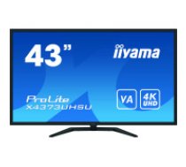 Iiyama ProLite X4373UHSU-B1 monitori 108 cm (42.5") 3840 x 2160 pikseļi 4K Ultra HD Melns