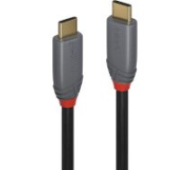 Lindy 36902 USB kabelis 1,5 m USB C Melns, Pelēks