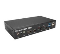 Black Box KVM SWITCH DUAL MONITOR - UHD 4K 60, DUAL-HEAD, HDMI, USB 3.2 GEN 1, USB TYPE C, AUDIO, 2-PORT