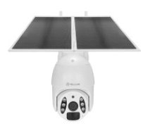 Tellur Smart WiFi Solar Camera P&T 3MP, 2K UltraHD, PIR, 20W solar panel, white