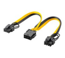 goobay 60000 Power Supply Cable 8 Pin Female to Dual 6+2