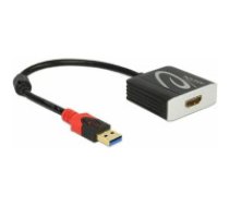 DeLOCK 62736 USB 3.0 vīriešu un HDMI sieviešu adaptera kabelis, melns.