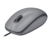 Logitech M110 vadu USB pele, klusas pogas, pelēka.