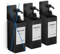 Anhow sienas ziepju dozators, 500 ml, 2 gab., melns.