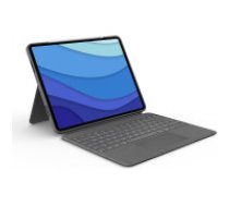 Logitech Combo Touch iPad Pro 12.9 (5. paaudze — 2021. gada tastatūras futrālis, vācu QWERTZ