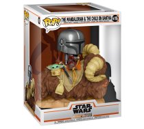 Funko Pop! Star Wars The Mandalorian - Mando on Bantha with Child in Bag #416