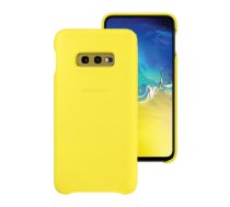 Samsung Galaxy S10e - Leather Cover - Yellow
