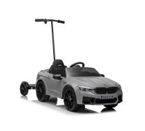 Bērnu elektroauto BMW M5 ar platformu un rokturi vecākiem Silver 5904204755788