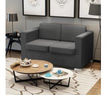 Dīvāns, Divvietīgs, Tumši Pelēks Audums Vidaxl 8718475524724