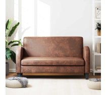 Dīvāns, Divvietīgs, Mākslīga Zamšāda, Brūns Vidaxl 8718475589280