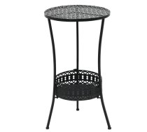Bistro Galds, Melns, 40X70 Cm, Metāls Vidaxl 8718475606260