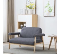 Dīvāns, Divvietīgs, Tumši Pelēks Audums Vidaxl 8718475619178