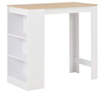 Bāra Galds Ar Plauktu, Balts, 110X50X103 Cm Vidaxl 8718475796664