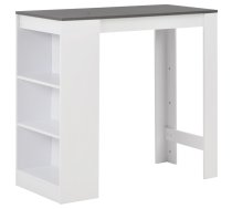 Bāra Galds Ar Plauktu, Balts, 110X50X103 Cm Vidaxl 8718475796671