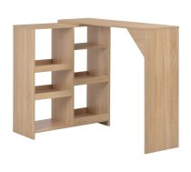 Bāra Galds Ar Pārvietojamu Plauktu, 138X39X110 Cm, Ozolkoks Vidaxl 8718475796756