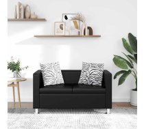 Dīvāns, Divvietīgs, Melna Mākslīgā Āda Vidaxl 8718475941590