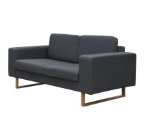 Dīvāns, Divvietīgs, Tumši Pelēks Audums Vidaxl 8718475976677