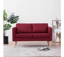 Divvietīgs Dīvāns, Vīnsarkans Audums Vidaxl 8719883569673