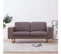 Divvietīgs Dīvāns, Pelēkbrūns Audums Vidaxl 8719883569994