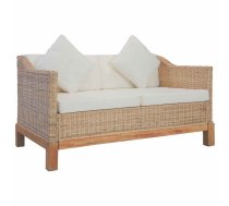 Divvietīgs Dīvāns Ar Matračiem, Dabīga Rotangpalma Vidaxl 8719883590387