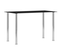 Virtuves Galds, Melns, 120X60X75 Cm, Rūdīts Stikls Vidaxl 8719883600536