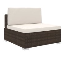 Vidējā Sēdvieta Ar Spilveniem, 1 Gab., Pe Rotangpalma, Brūna Vidaxl 8719883725123