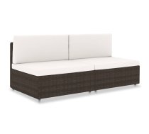 Moduļu Dīvāns, Divvietīgs, Brūna Pe Rotangpalma Vidaxl 8719883871790