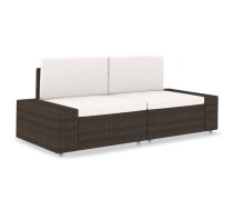 Moduļu Dīvāns, Divvietīgs, Brūna Pe Rotangpalma Vidaxl 8719883871813