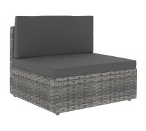 Vidējais Moduļu Dīvāns, Pelēka Pe Rotangpalma Vidaxl 8719883871844