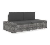 Moduļu Dīvāns, Divvietīgs, Pelēka Pe Rotangpalma Vidaxl 8719883871912