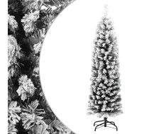 Mākslīgā Ziemassvētku Egle Ar Sniegu, Šaura, Zaļa, 150 Cm, Pvc Vidaxl 8720286011522