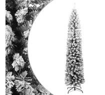 Mākslīgā Ziemassvētku Egle Ar Sniegu, Šaura, Zaļa, 210 Cm, Pvc Vidaxl 8720286011546