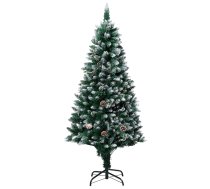 Mākslīgā Ziemassvētku Egle, Čiekuri, Balts Sniegs, 150 Cm Vidaxl 8720286014905