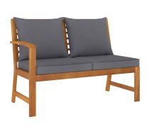 Dārza Sols, 114,5 Cm, Pelēki Spilveni, Akācijas Masīvkoks Vidaxl 8720286113561