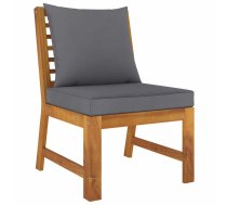 Vidējais Dīvāns Ar Tumši Pelēkiem Matračiem, Akācijas Koks Vidaxl 8720286113622