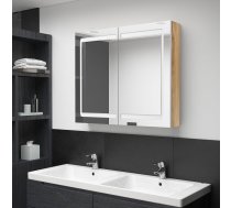 Vannasistabas Skapītis Ar Spoguli Un Led, 80X12X68 Cm Vidaxl 8720286332795