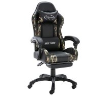 Biroja Krēsls Ar Kāju Balstu, Melns, Kamuflāžas, Mākslīgā Āda Vidaxl 8720286345627