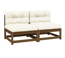 Vidējie Dārza Dīvāni Ar Matračiem, 2 Gab., Priedes Masīvkoks Vidaxl 8720286355565