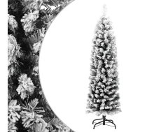 Mākslīgā Ziemassvētku Egle Ar Sniegu, Šaura, Zaļa, 120 Cm, Pvc Vidaxl 8720286364949