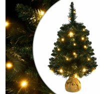 Izgaismota Mākslīgā Ziemassvētku Egle Ar Statīvu, 60 Cm, Pvc Vidaxl 8720286446317