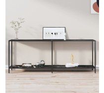 Konsoles Galds, 200X35X75,5 Cm, Rūdīts Stikls, Melns Vidaxl 8720286463062