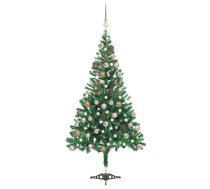 Mākslīgā Ziemassvētku Egle Ar Rotājumiem, 120 Cm, 230 Zari Vidaxl 8720286496602