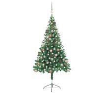 Mākslīgā Ziemassvētku Egle Ar Rotājumiem, 150 Cm, 380 Zari Vidaxl 8720286496619