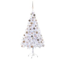 Mākslīgā Ziemassvētku Egle Ar Rotājumiem, 120 Cm, 230 Zari Vidaxl 8720286496657