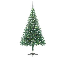 Mākslīgā Ziemassvētku Egle Ar Rotājumiem, 120 Cm, 230 Zari Vidaxl 8720286497463