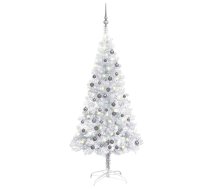 Izgaismota Mākslīgā Ziemassvētku Egle Ar Rotājumiem, 120Cm, Pet Vidaxl 8720286497814