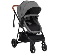 Divi-Vienā Sporta Ratiņi Gaiši Pelēki Ar Melnu, Tērauds Vidaxl 8720286506110