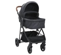 Divi-Vienā Sporta Ratiņi Antracītpelēki Ar Melnu, Tērauds Vidaxl 8720286506127