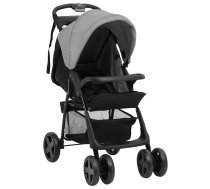Divi-Vienā Sporta Ratiņi Gaiši Pelēki Ar Melnu, Tērauds Vidaxl 8720286506592
